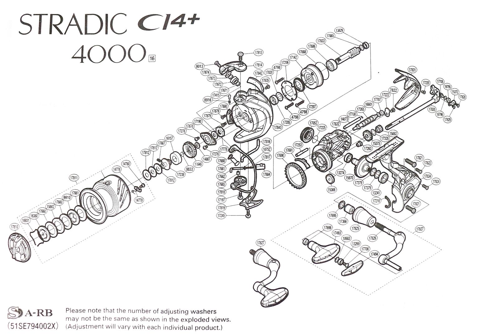 Shimano Stradic 4000 Parts Diagram